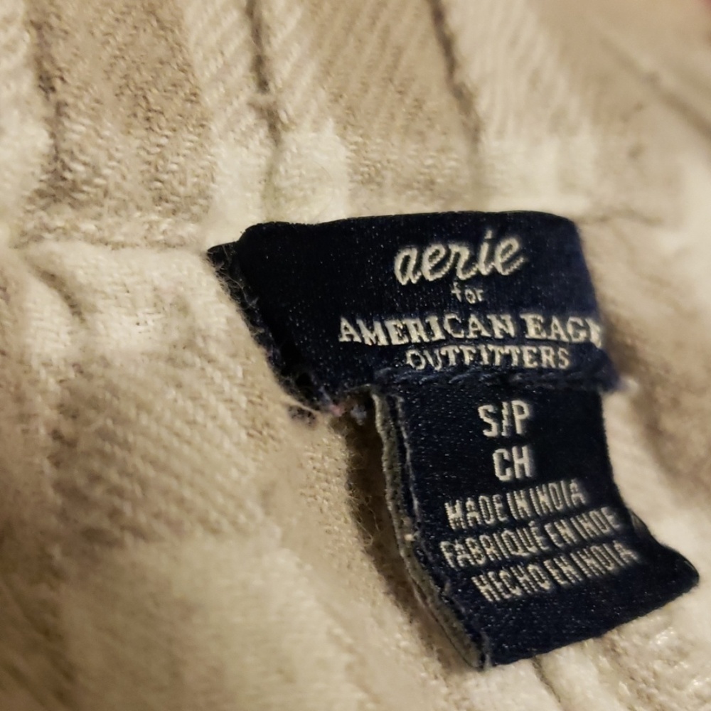 Aerie Pajama Shorts Checkered. Blue Bow. - Picture 6 of 7